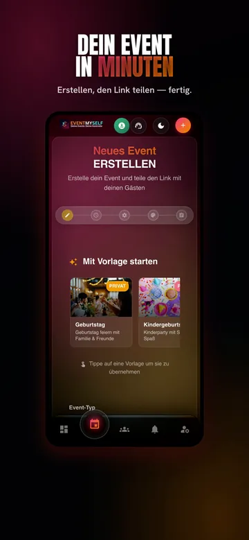 EventMyself-App: Event in wenigen Minuten erstellen und den Link teilen